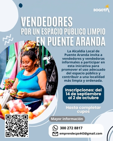 VENDEDORES POR UN ESPACIO PÚBLICO LIMPIO EN PUENTE ARANDA