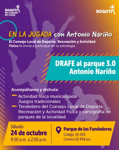 DRAFE al Parque 3.0 llega a Antonio Nariño con deporte, recreación y actividad física