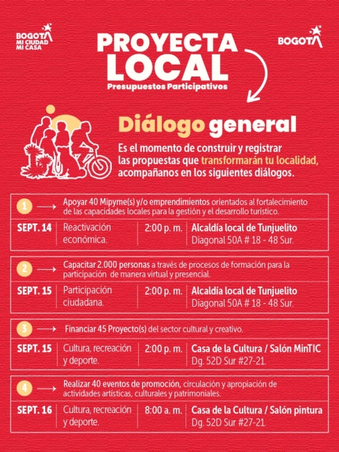Tunjuelito inicia diálogos con la comunidad para construir los Presupuestos Participativos
