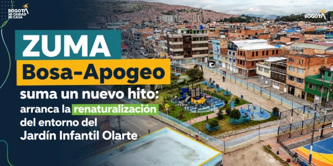 ZUMA Bosa-Apogeo suma un nuevo hito: arranca la renaturalización del entorno del Jardín Infantil Olarte