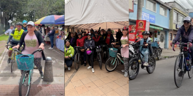 Recorrido en bicicleta por Barrios Unidos promueve movilidad sostenible y hábitos saludables