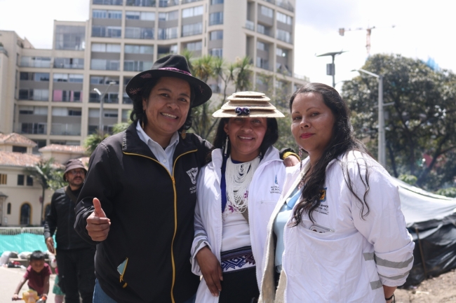 Alexandra y Milena, mujeres indígenas Misak y Nasa, son las gestioras étnicas que acompañan al pueblo Embera