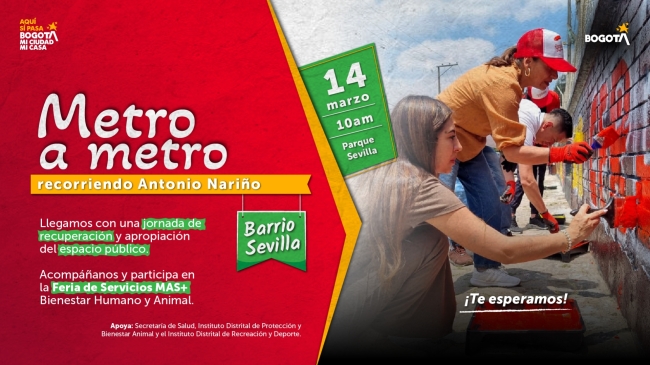 Metro a Metro recorriendo Antonio Nariño Antonio Nariño llegará al barrio Sevilla con feria de servicios y recuperación del espacio público