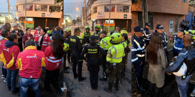 La jornada contó con la participación del equipo de Seguridad de la Alcaldía Local de Barrios Unidos, la Secretaría Distrital de Seguridad, Convivencia y Justicia, la Policía Nacional de Colombia, la Policía de Tránsito y la Secretaría de Movilidad.