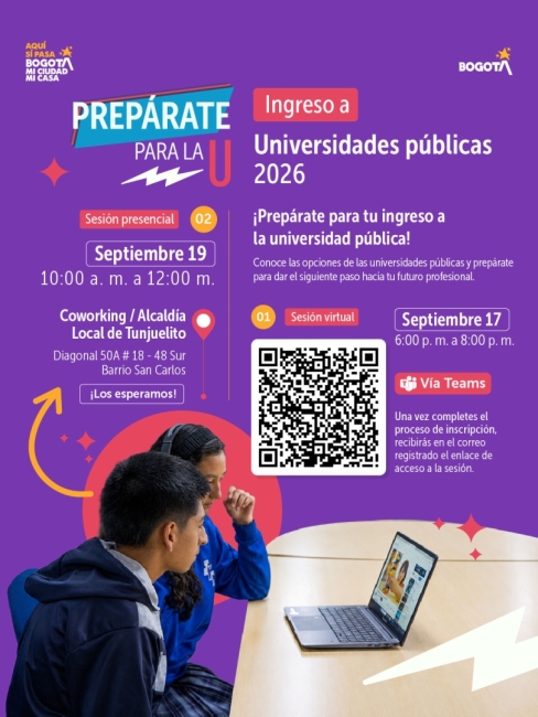 Tunjuelito impulsa a sus jóvenes a prepararse para ingresar a la universidad pública