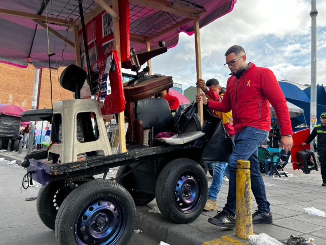 En San Victorino: 12 carretas y elementos odontológicos incautados y armas retenidas