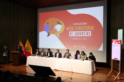 Bogotá instala la Mesa Territorial de Garantías