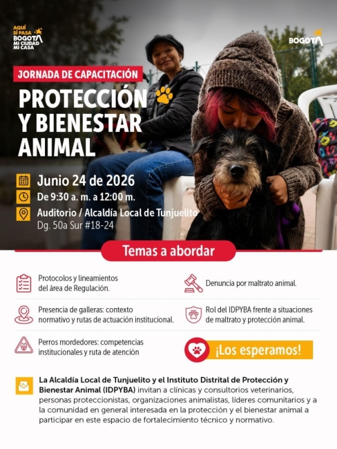 Capacitación en protección y bienestar animal en Tunjuelito  