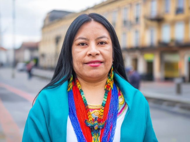 Foto de Carmen Chindoy sonriendo