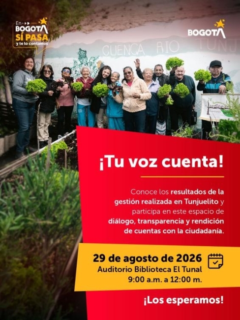 Fotografía relacionada con: La Alcaldía Local de Tunjuelito presentará los avances y resultados de su gestión durante el primer semestre de 2026.