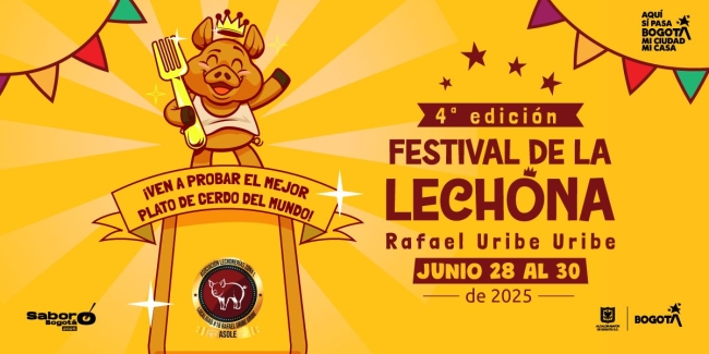 ¡El mejor plato de cerdo del mundo está en Rafael Uribe Uribe! Llega la cuarta edición del Festival de la Lechona a Bogotá