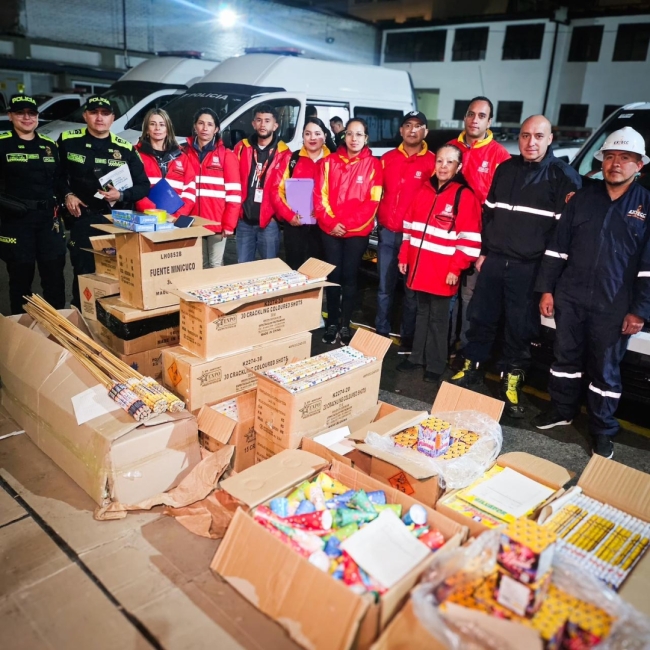 Plan Navidad: incautados 429 kilos de pólvora en Los Mártires