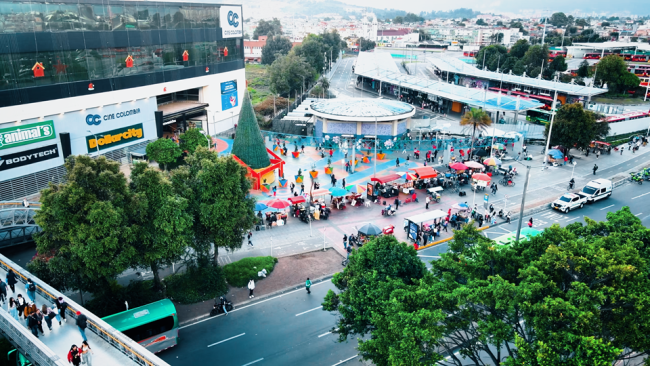 Organización espacio público Portal Calle 80