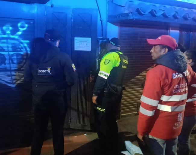 Usme refuerza la seguridad nocturna: 12 sectores intervenidos y 10 bares cerrados por incumplir la norma