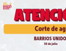Aviso corte de agua 