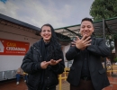 Angie Paola Silva y Cristian Buitrago, intérpretes de lengua de señas colombiana 